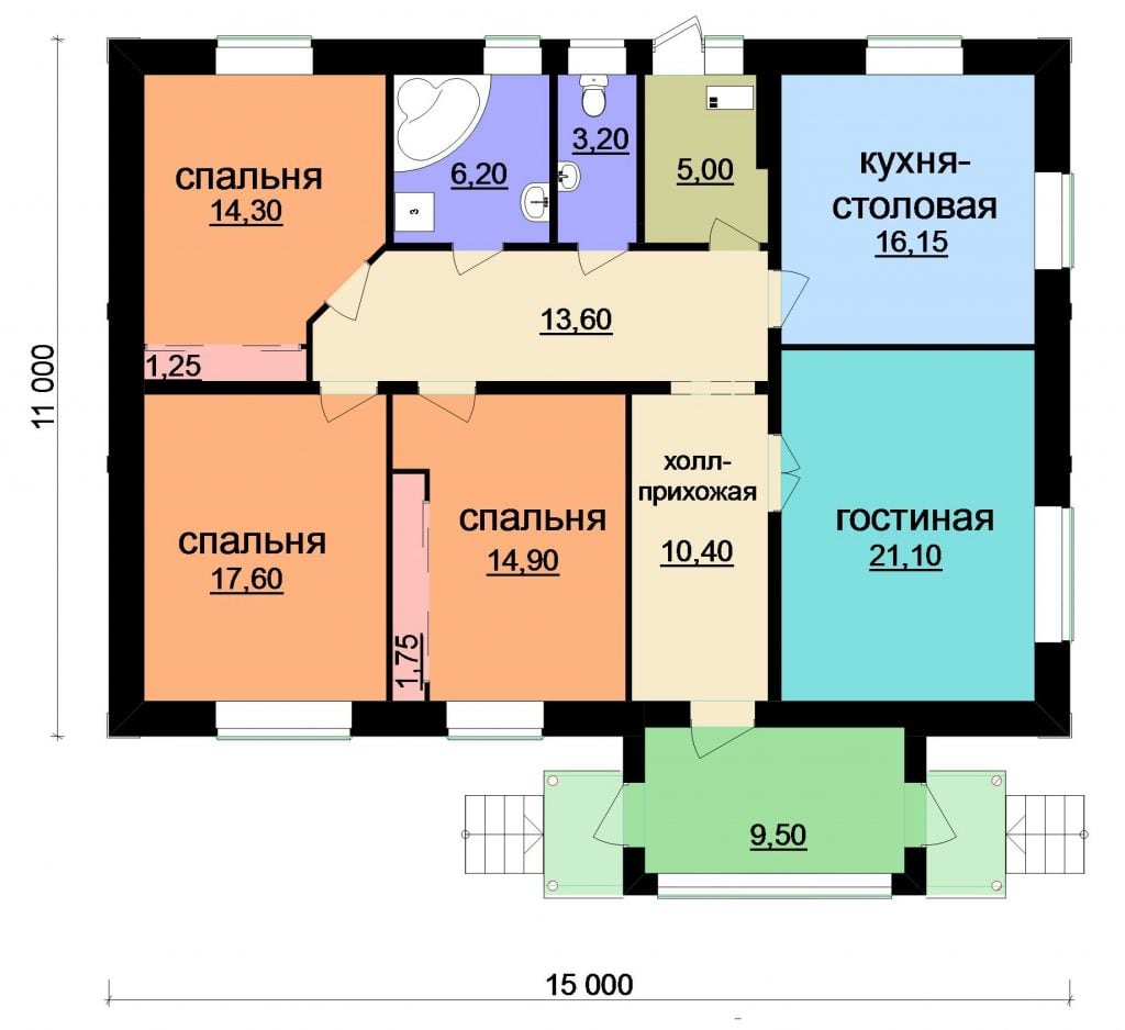 три стены в одну точку